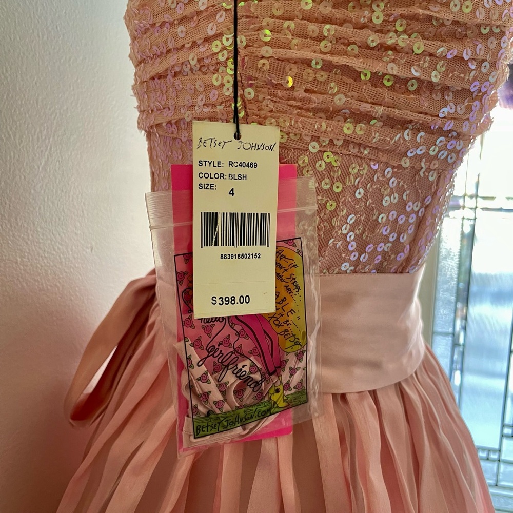 Betsey Johnson Sparkling Pink Formal Dress - Picture 3 of 10